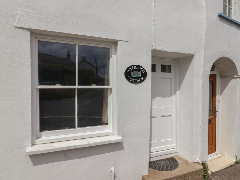 Interior view showing window and door at Saybrook Cottage in Charmouth