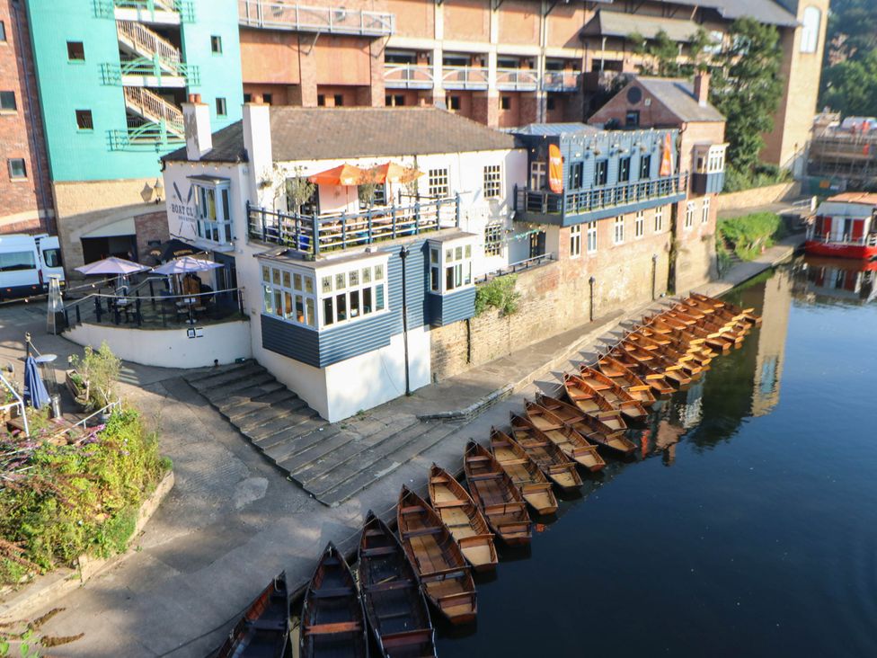An outdoor area with boats along the water at 22 Prospect Terrace Brancepeth