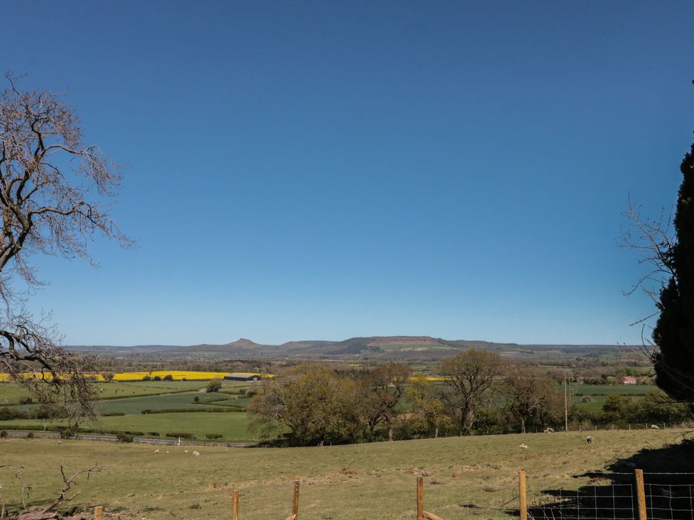 A landscape view with a tree and fields at The Cottage in Stokesley