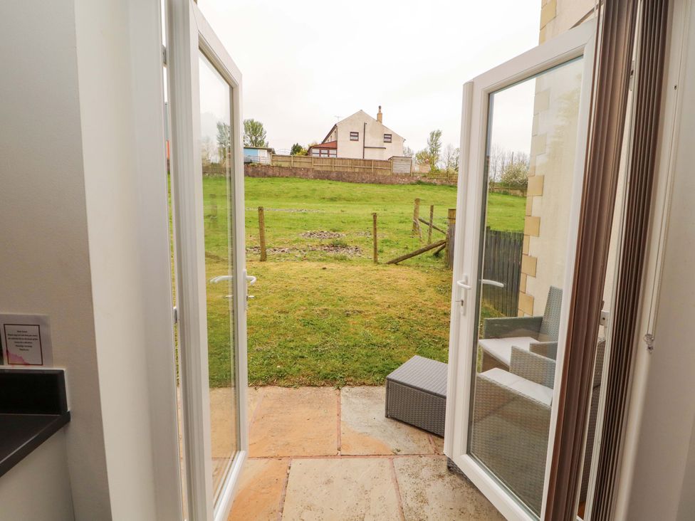 A view of the garden from patio doors at 11 The Forge Brampton