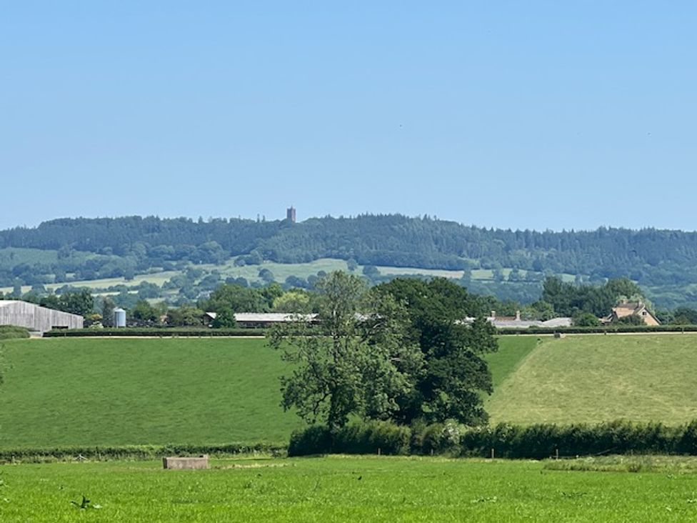 A landscape with fields and hills near Bruton