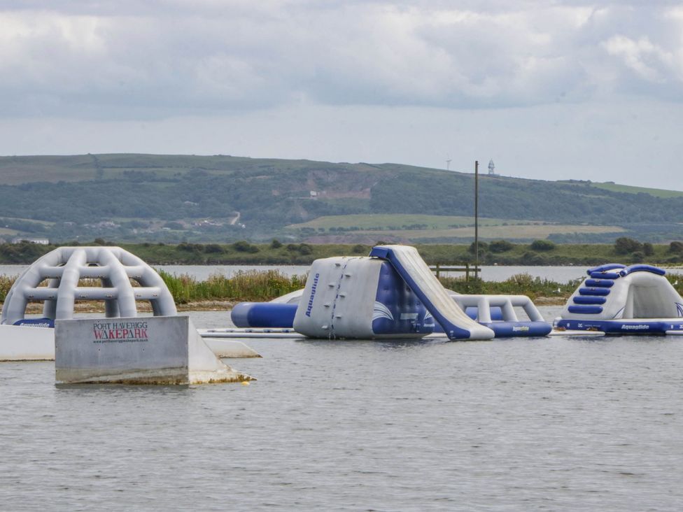 Inflatable structures at Porth Havigg Wakepark in Haverigg