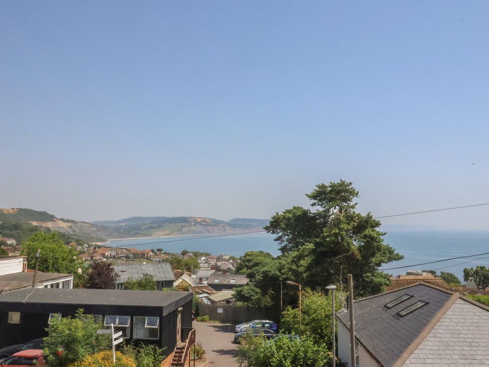 A view of the sea and hills from a property at Seaview in Lyme Regis