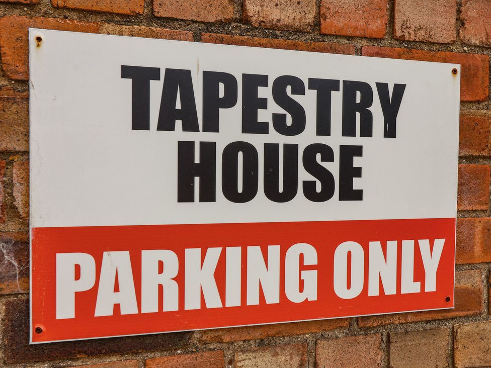 A parking only sign at Tapestry House Bridlington