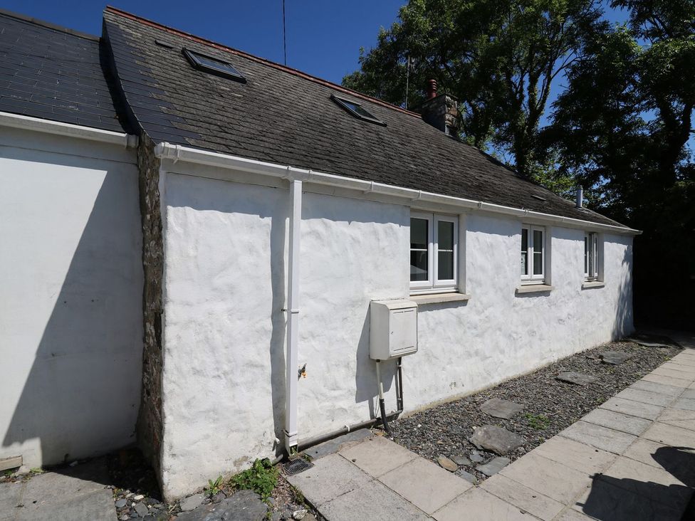 An exterior view of a building with a slate roof at Tegfan in Newport