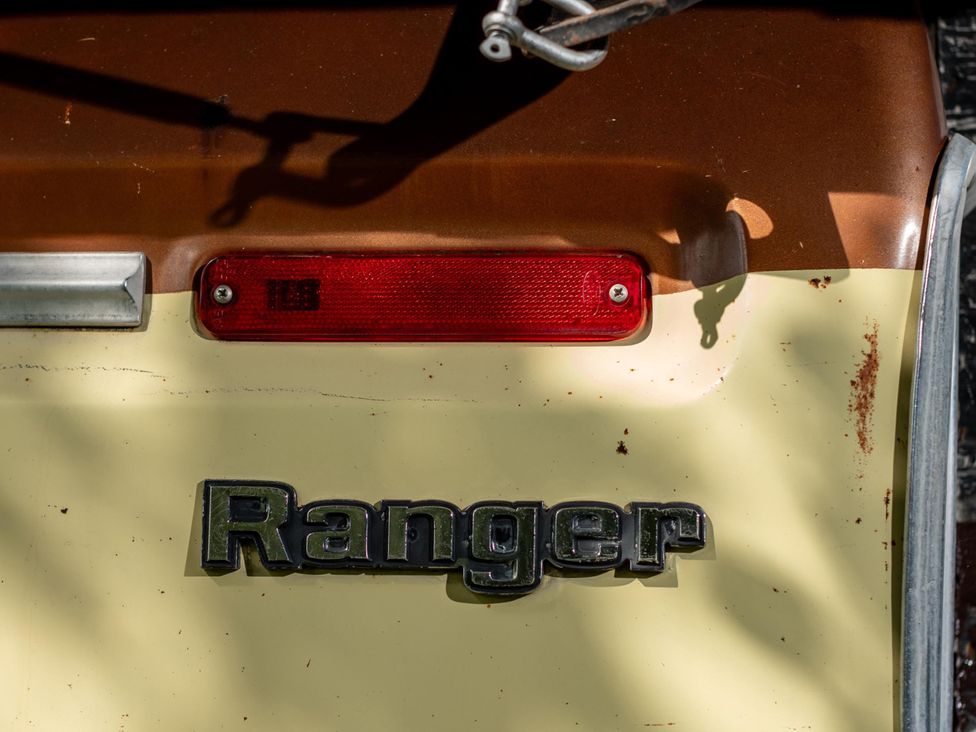 The rear of a vehicle with a Ranger badge at 1 Bed Vehicle Luxury Camper -Hot Tub, Pets - Willy Mill Lane Farmhouse near Burgh Le Marsh