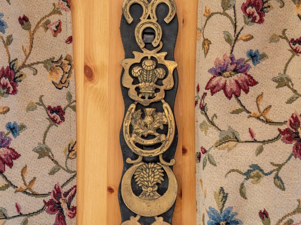 Decorative metal buckles on fabric background at 1 Bed -Private Garden -Hot Tub -Pets Ok - Gee Gee