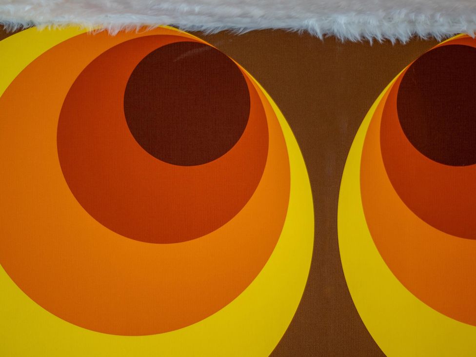A colorful circular pattern design at Sleeps 2 -Pets Welcome -Private Hot Tub -Alabama