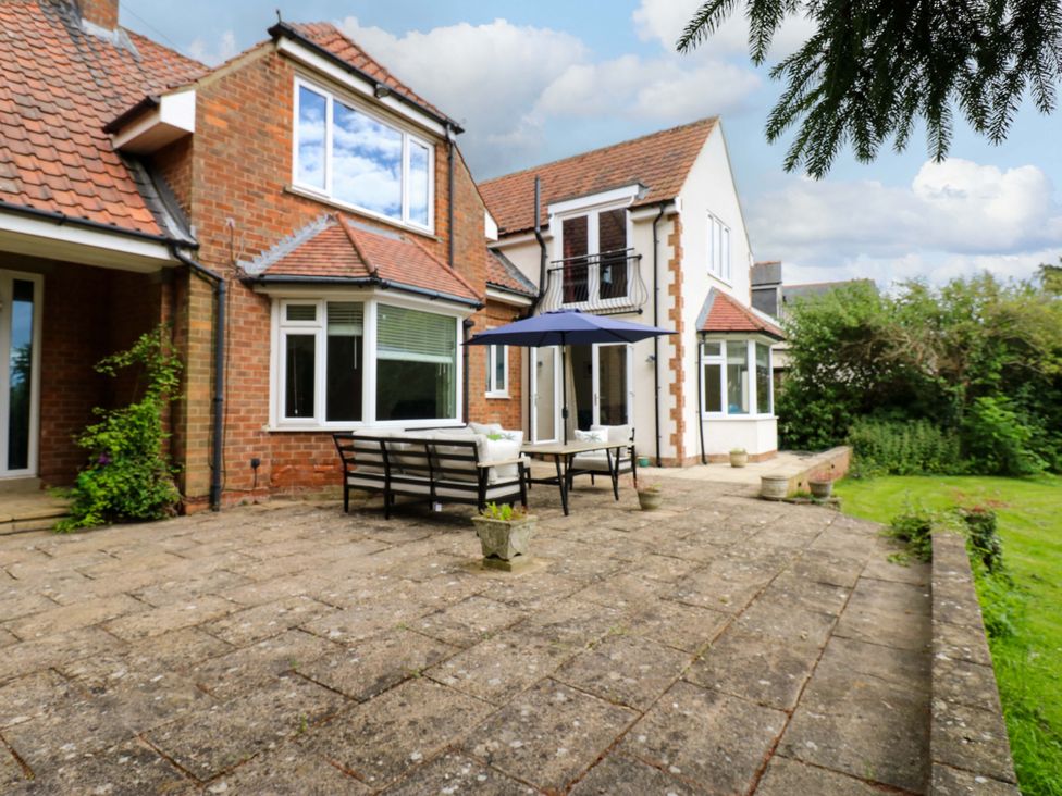 An outdoor area with a patio and seating at 331 Coniscliffe Road in Darlington
