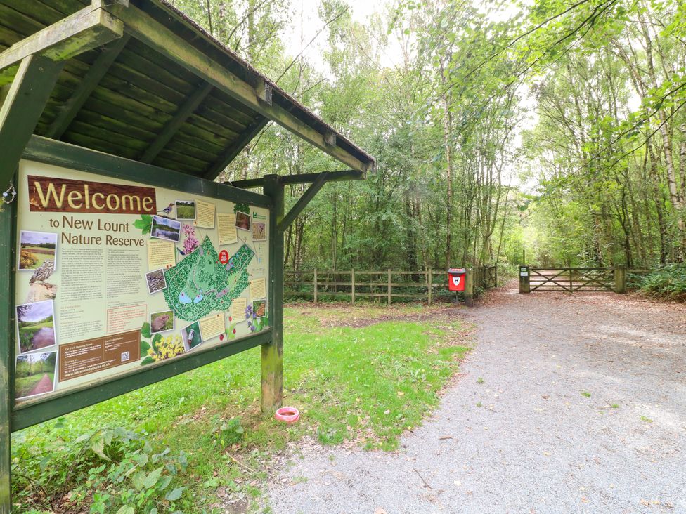 An information board at the entrance of New Lount Nature Reserve in Coalville