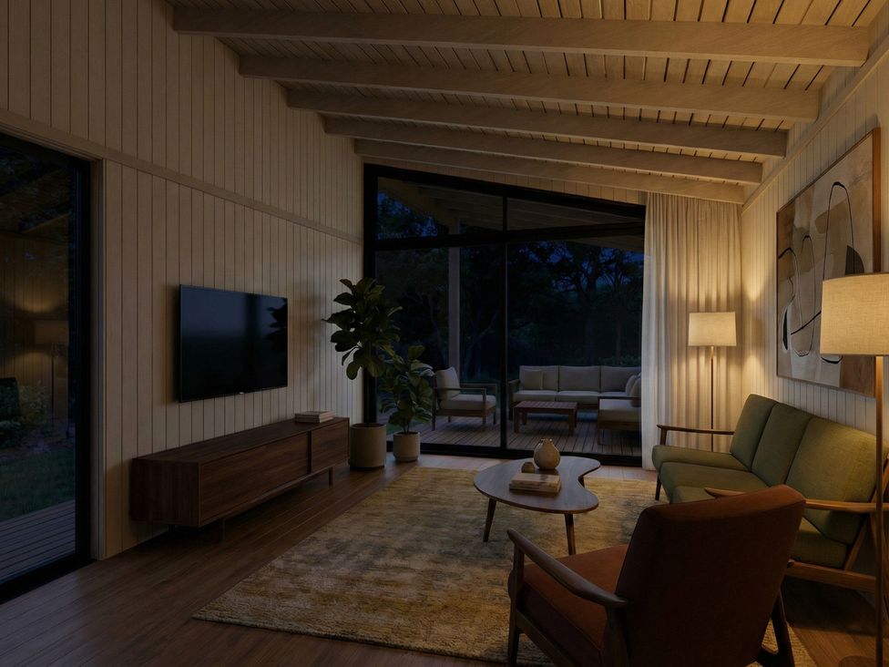 A living room with a sofa and coffee table at Arbora 3.0 Spa (Pet) in Malvern