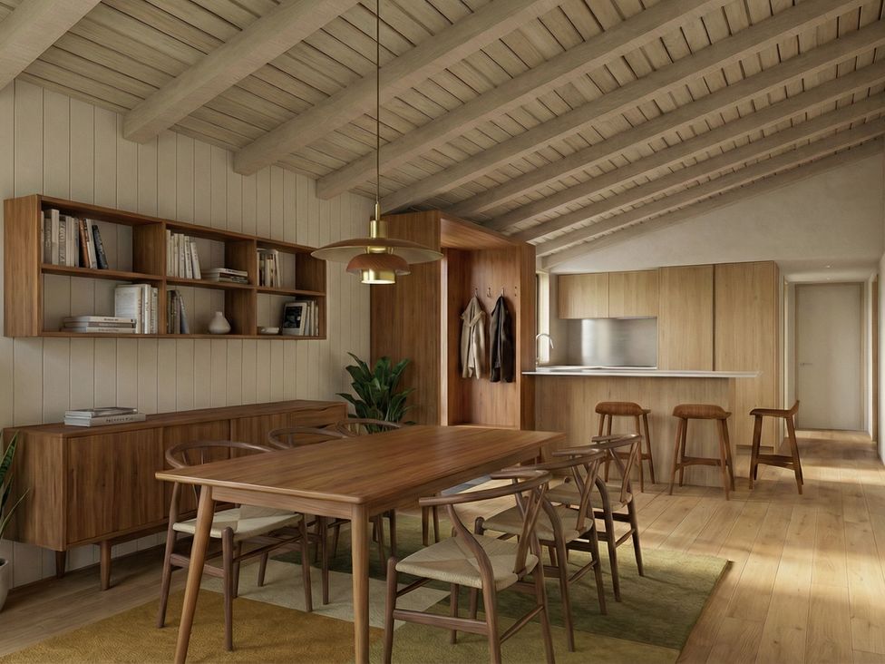 A dining room with a table and chairs at Arbora 3.0 Spa (Pet) Malvern
