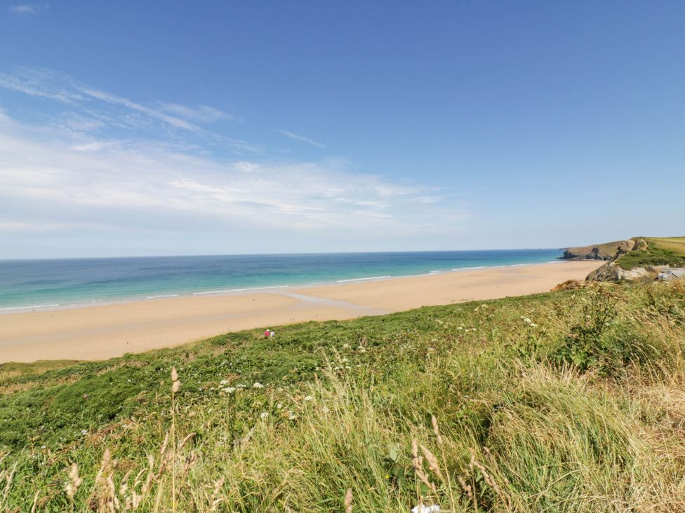 A beach with sand and ocean view at Roslenn St Agnes