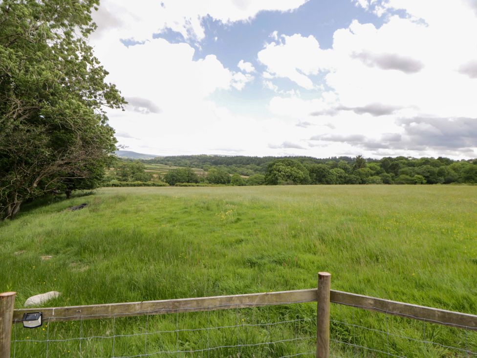 A field with grass and trees at The Little Shepherds Hut with a View Builth Wells