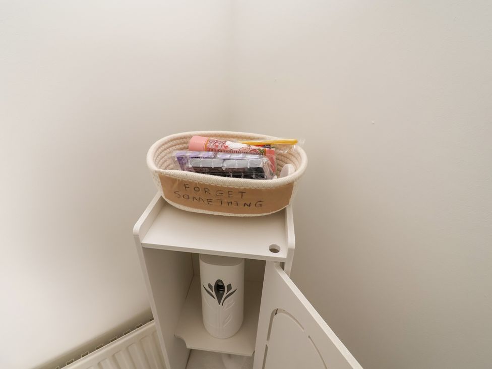 A basket with items on a shelf at Lunt Road in Bootle