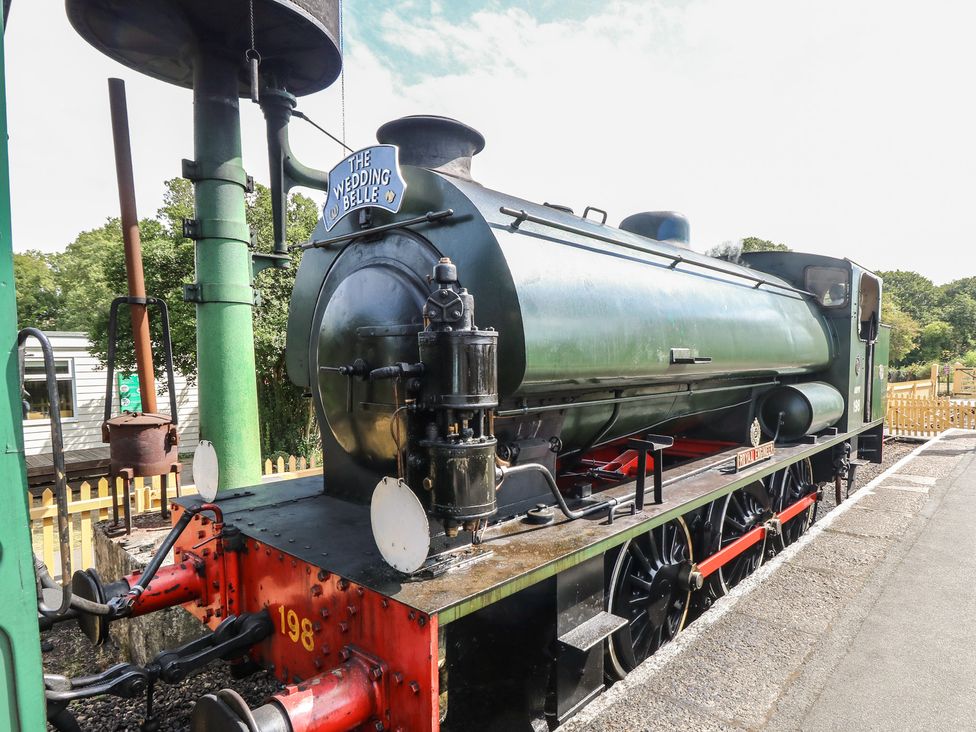 A steam engine named The Wedding Belle at Dairy Cottage Whitwell near Niton