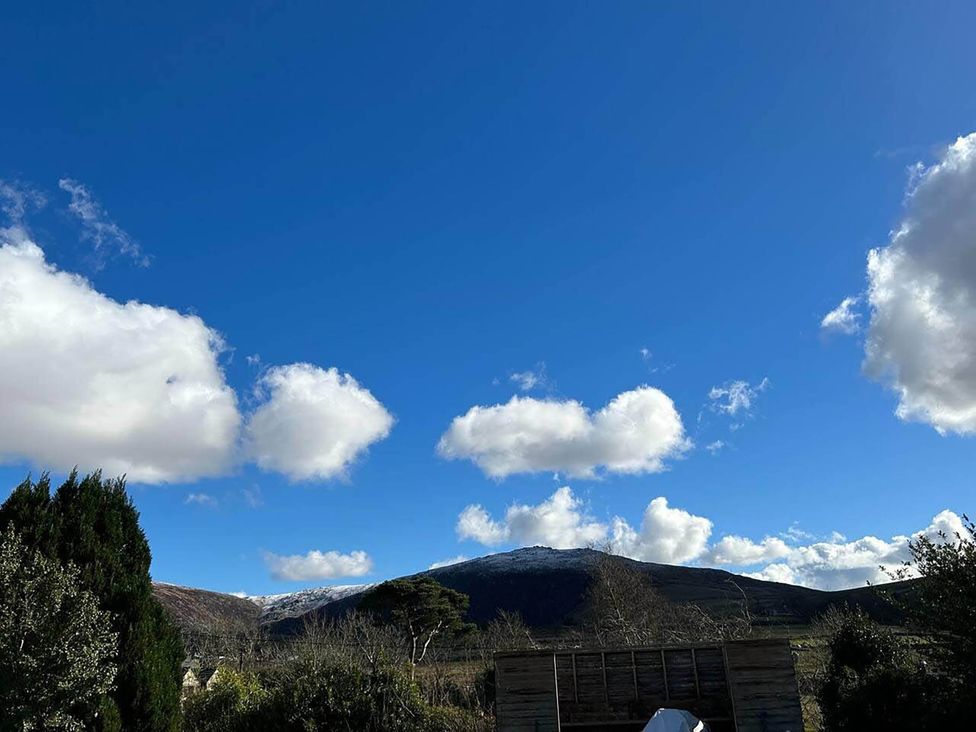 A view of mountains and clouds at 