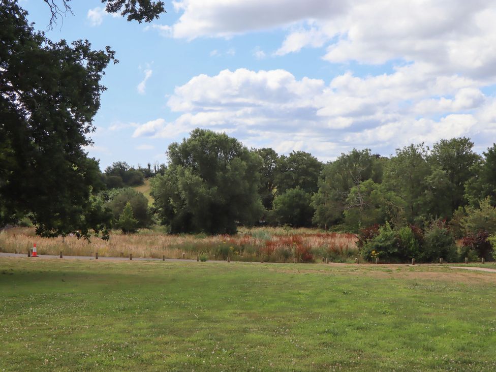A landscape with grass and trees at Tower View Cottage in Lympstone