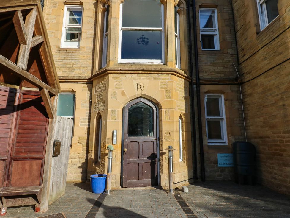 An entrance with a door and windows at Bishops Quarter - Barrington Bishop Auckland