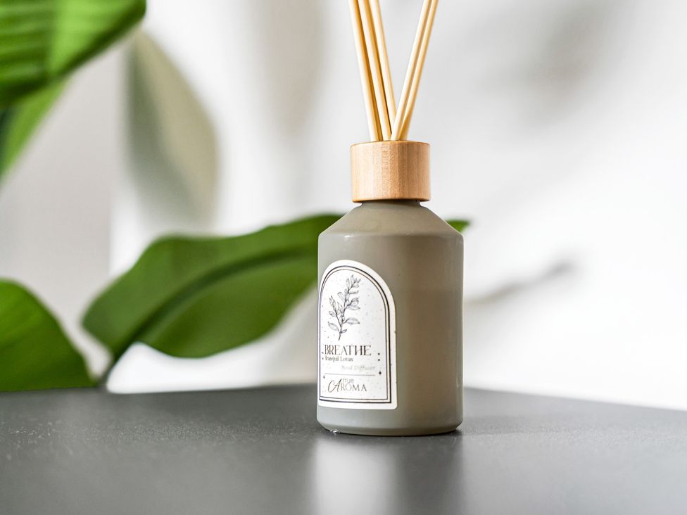 A reed diffuser on a table at Victoria House, Stoke on Trent