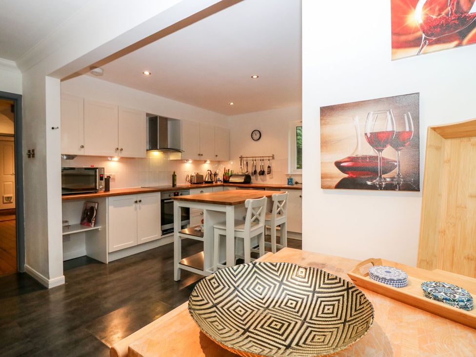 A kitchen with modern appliances and decorative elements at Boat House in Aberdeen