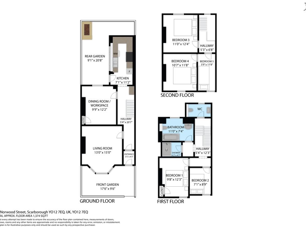A floor plan of a house featuring multiple rooms at 44 Norwood Street Scarborough