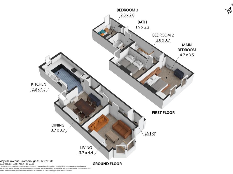 A floor plan showing rooms and dimensions at 125 Columbus Ravine Scarborough