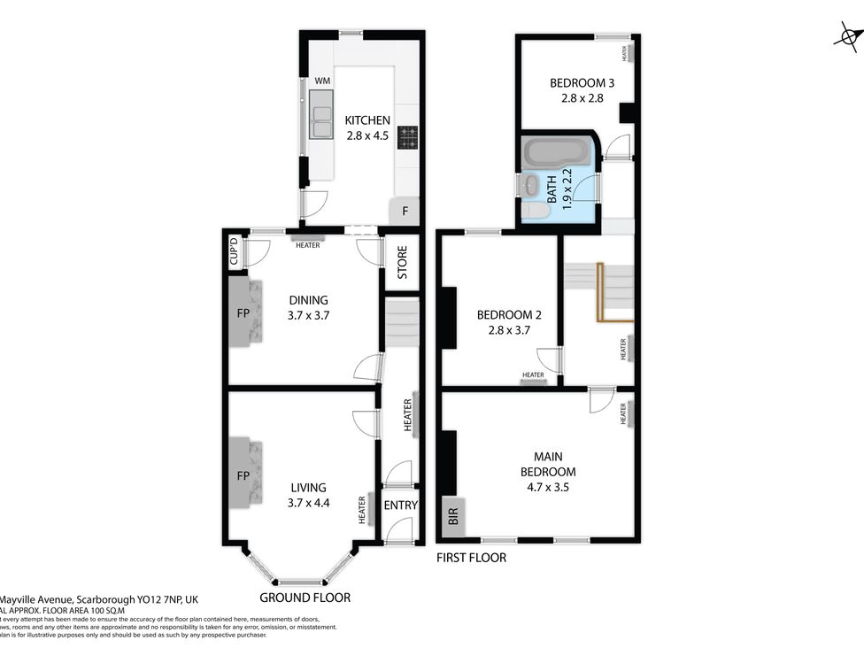 A floor plan with rooms labeled including kitchen, living room, and bedrooms at 125 Columbus Ravine Scarborough