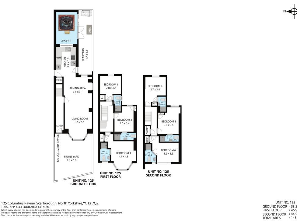 A floor plan showing rooms and features at 125 Columbus Ravine in Scarborough