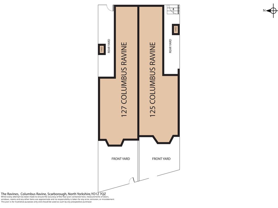 A floor plan showing 127 and 125 Columbus Ravine at The Ravines Scarborough