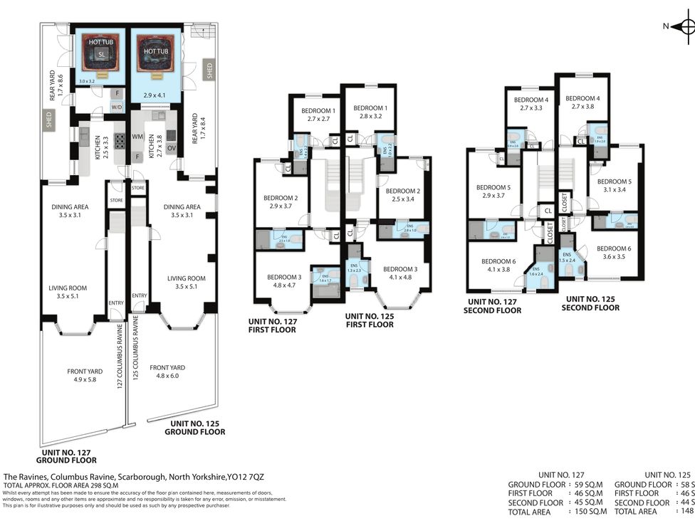 A floor plan illustration of units at The Ravines in Scarborough