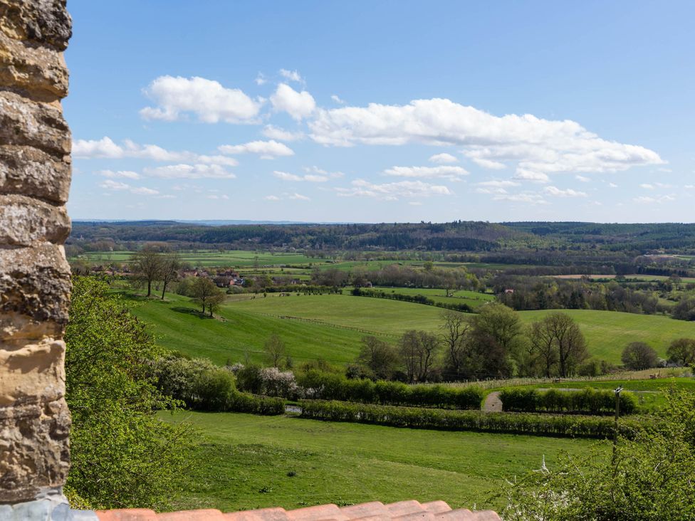 A landscape view of fields and trees at Stunning 3 Bedroom Cottage near Historic York Ampleforth