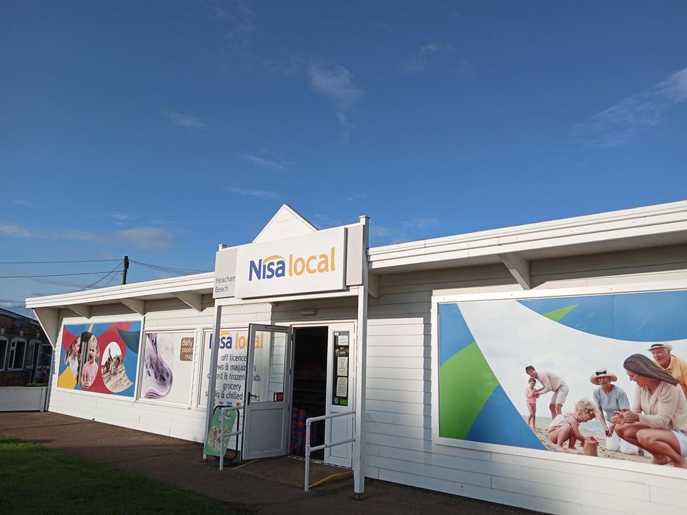 A storefront of Nisa local at Heacham Beach