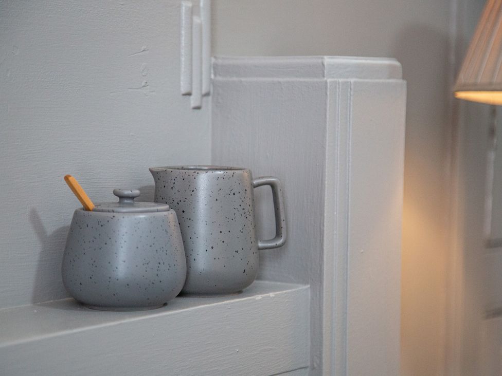A sugar bowl and creamer in a kitchen at Hudson House