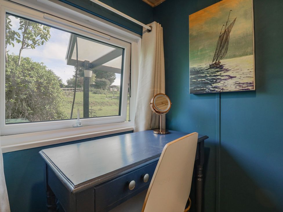 An office with a desk and a window at Orchard Lodge in Dover