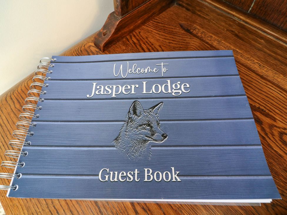A guest book at Jasper Lodge in Welton