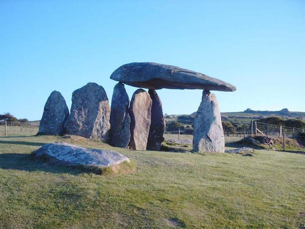A set of standing stones with a capstone in Fishguard