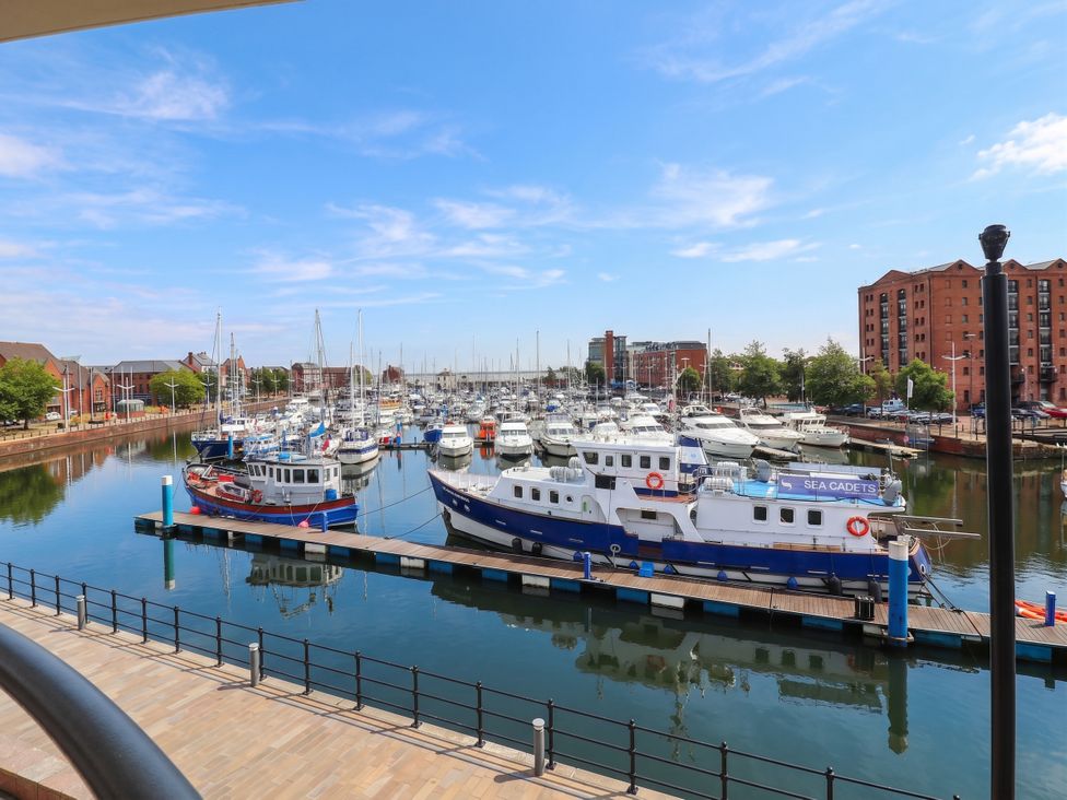 A marina with several boats docked at Blanket Row in Hull