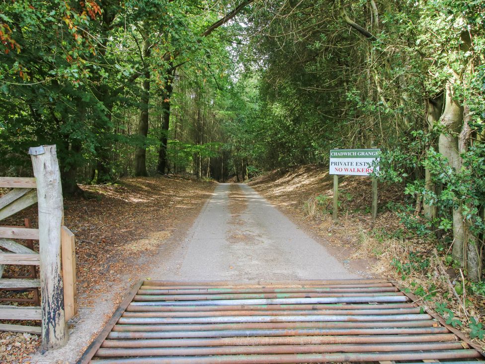 A private road with a sign at Chadwich Grange