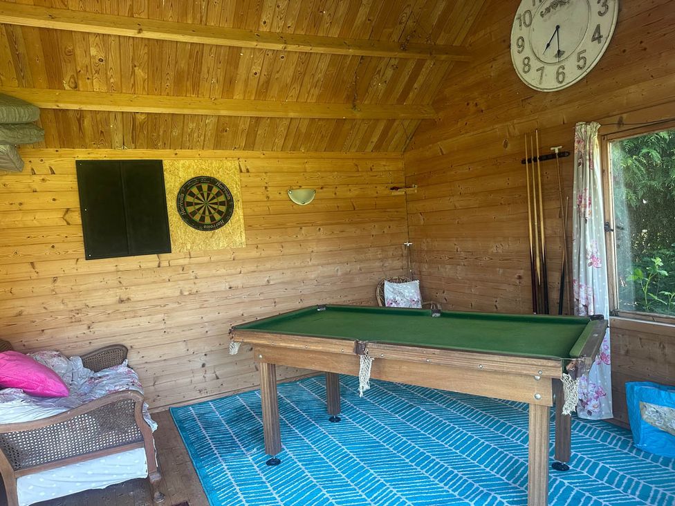 A snug with a pool table and dartboard at Sleeps 10 to 18 Parking Garden Pool Hot Tub Balcony in Friston