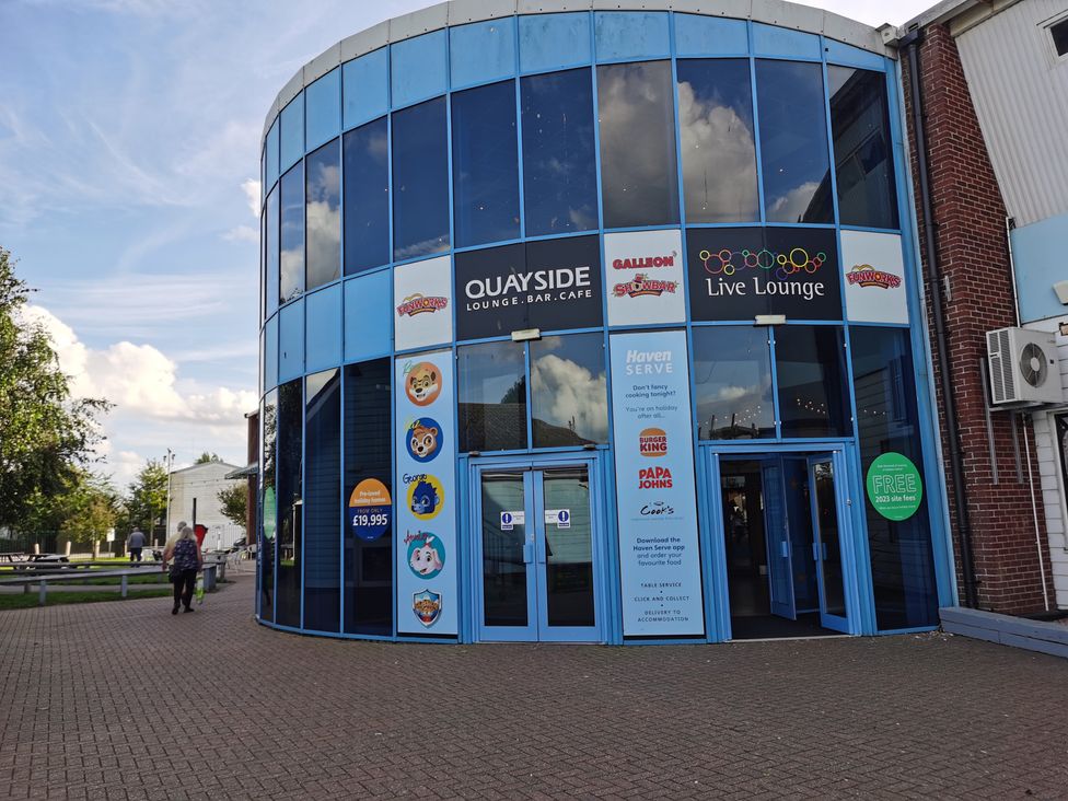 An entrance to Quayside Lounge and Live Lounge at a leisure venue