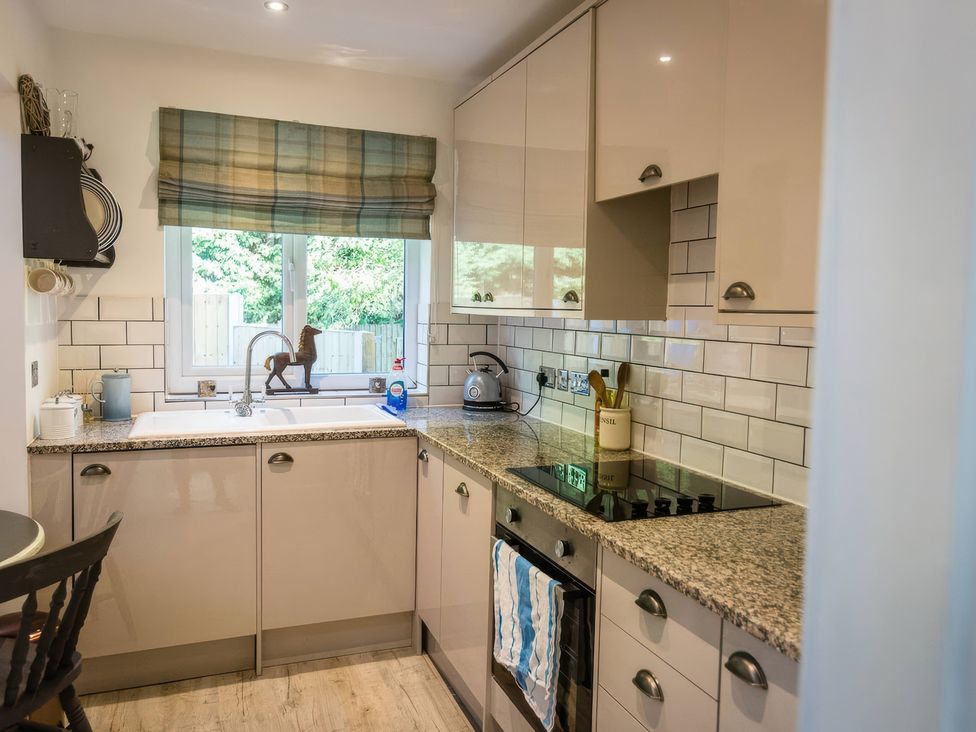 A kitchen with a sink and stove at Oakley Country Retreat1 Bed Garden Free Parking in Nantwich