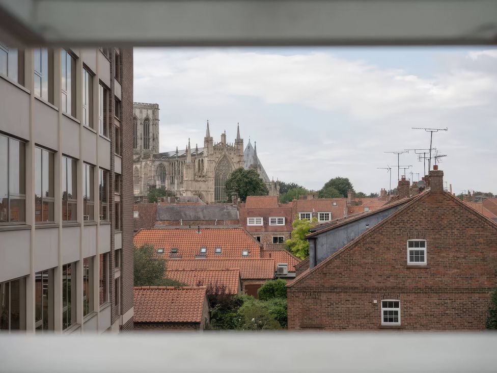View of rooftops and a cathedral at Apt. 3 in York