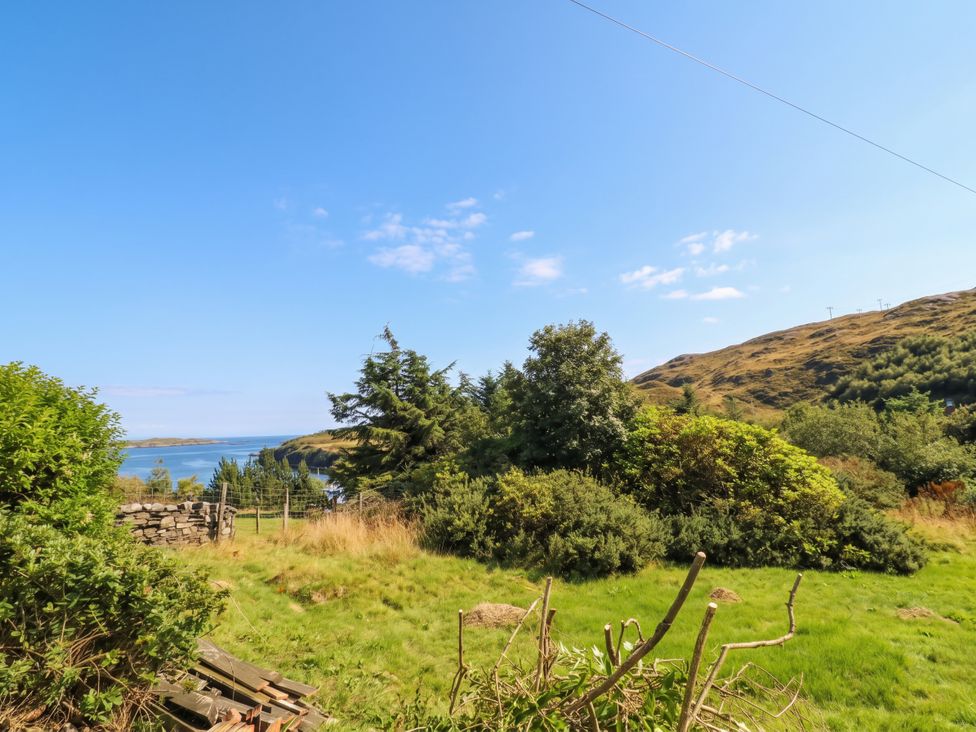 A view of trees and water at Skye View in Isle of Harris