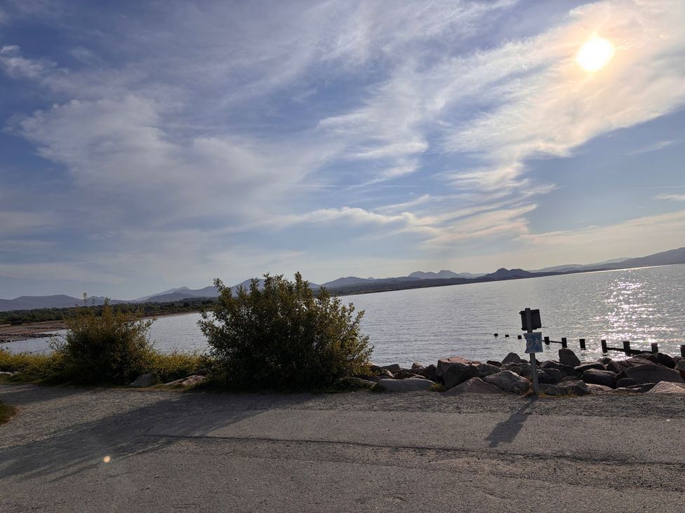 A landscape with water and bushes at a lakeside location