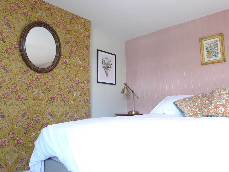 A bedroom with a bed and decor at Royal Oak Retreat Sleeps 6 Pub Pet Friendly in Barcombe Cross