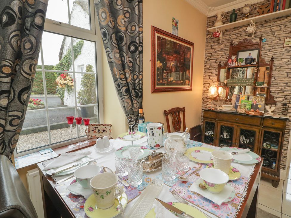 A dining room with a table set for eating at Bruckless Rest Fine Country Dining B&B Bruckless