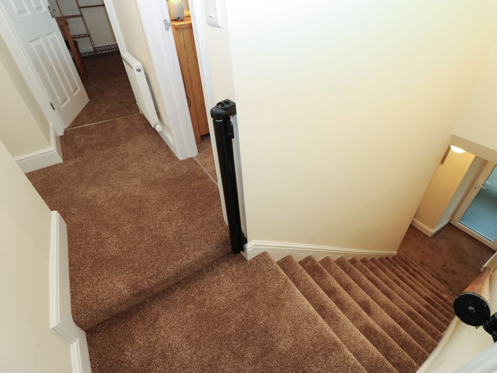 A staircase in a hallway at Gap Farm in Gilsland