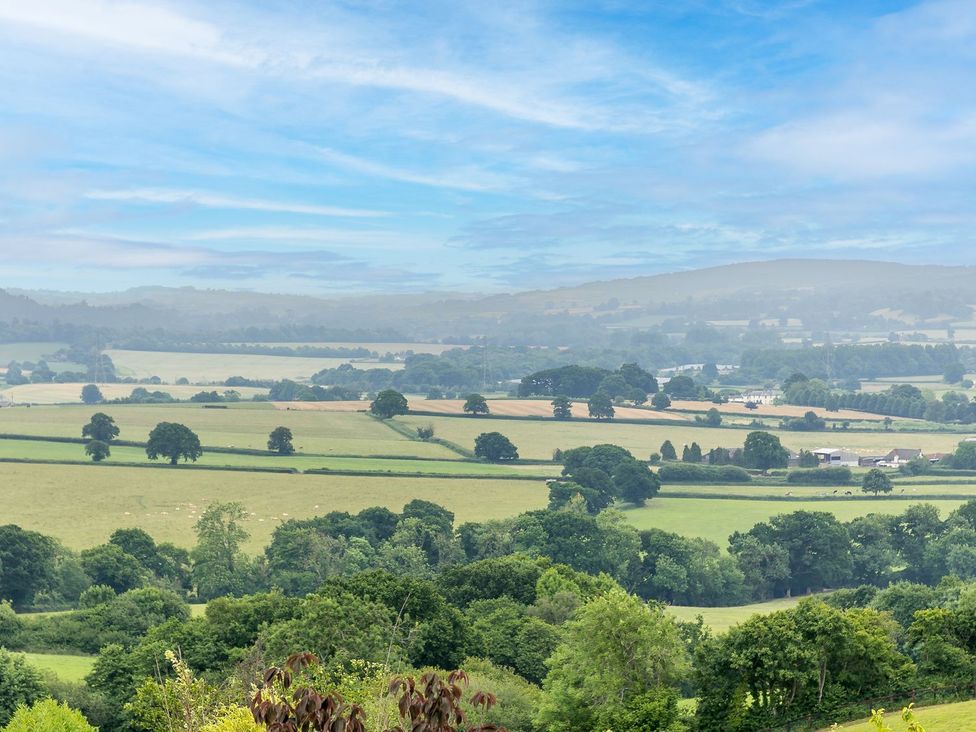 A landscape view with fields and trees at Huxham View & Annex in Kingsteignton