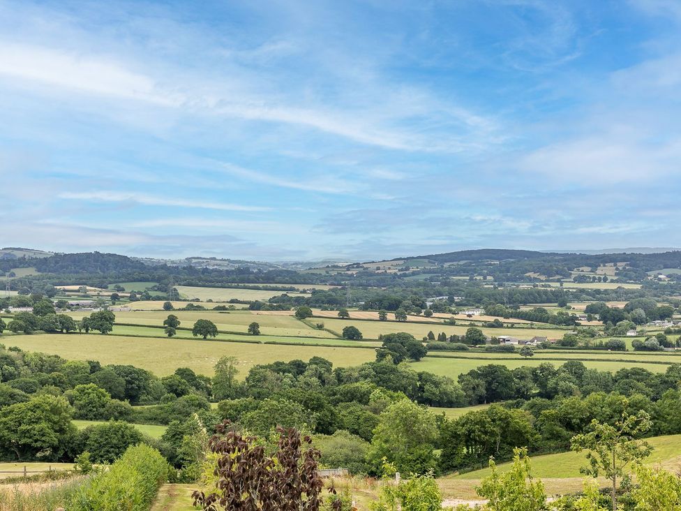 A landscape view with fields and trees at Huxham View & Annex in Kingsteignton